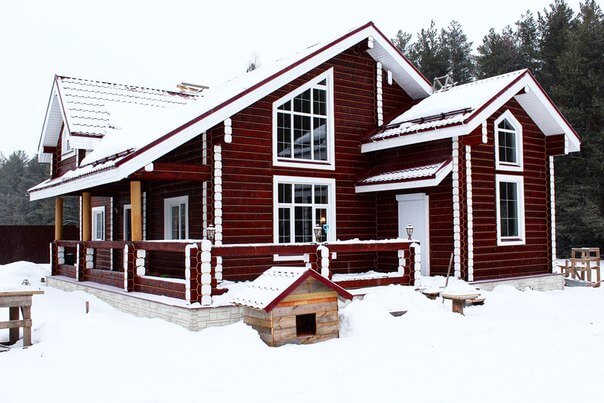 Терем-Арт Строительство дома из профилированного бруса в деревне Олинцы Кировской области.